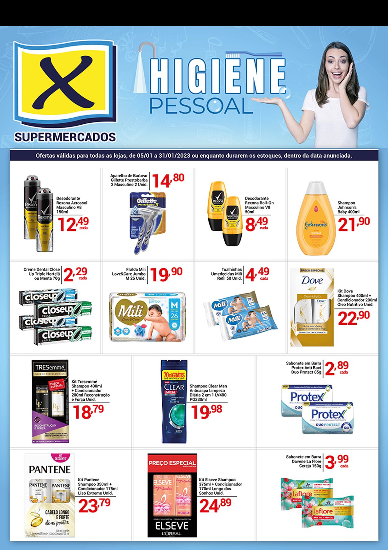Folheto X Supermercados 05.01.2023 - 31.01.2023